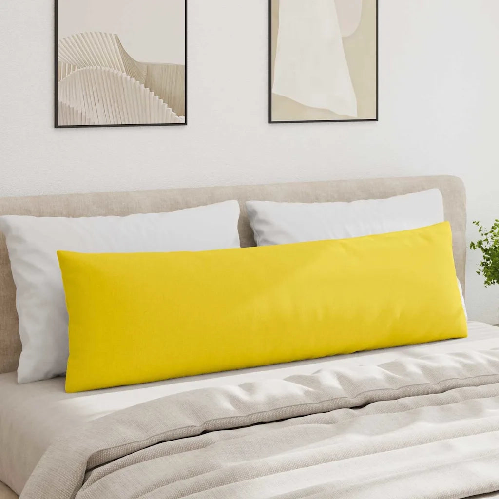 Cuscini da Divano 2 pcs Giallo Chiaro 145 x 40 cm Tessuto