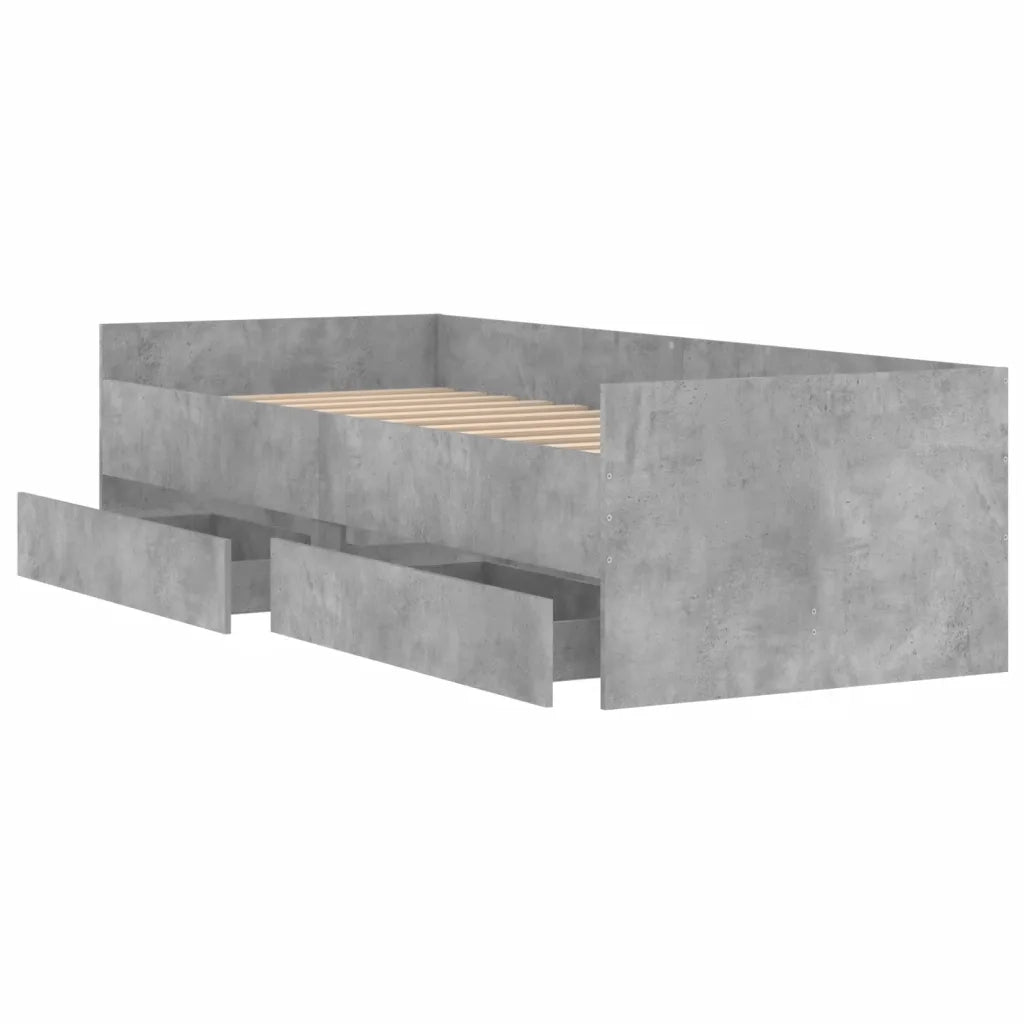 Giroletto con Cassetti Grigio Cemento 90x200 cm 3207346