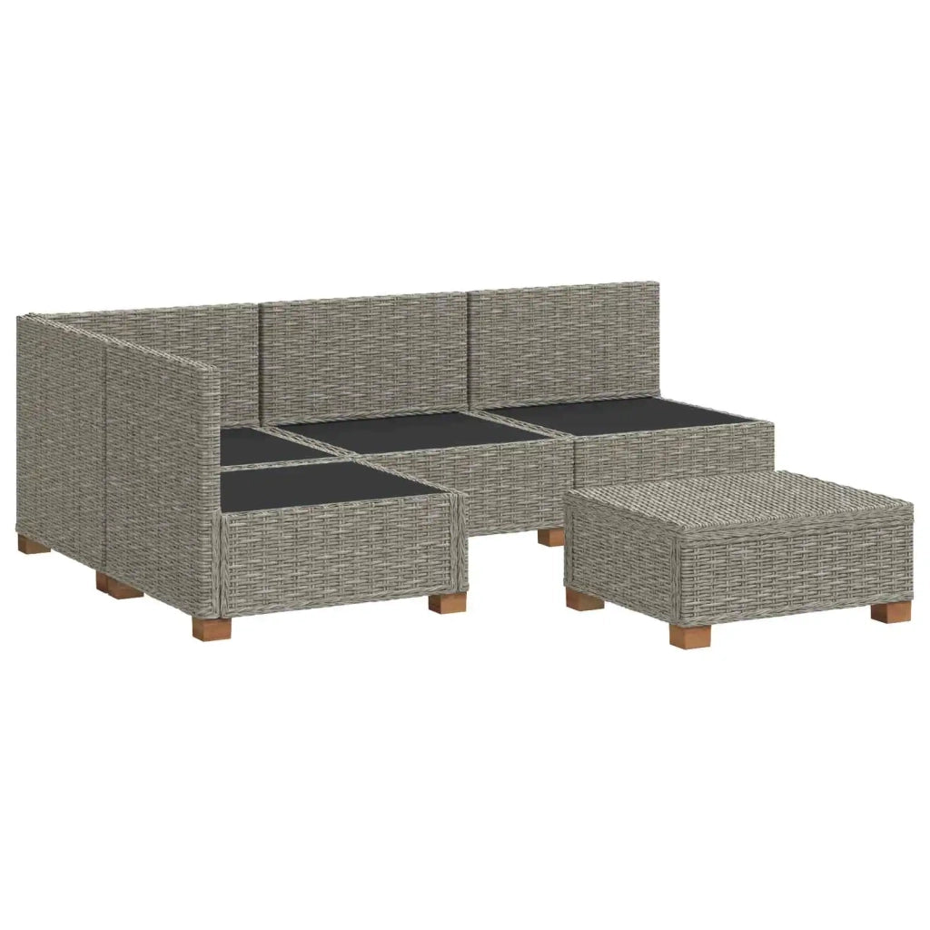 5 pz Set Lounge in Rattan con Cuscini GENDT Rattan naturale 3429873