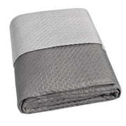 Trapunta Double Face 200x255 cm Coperta Morbida Copriletto Tinta Unita Grigio