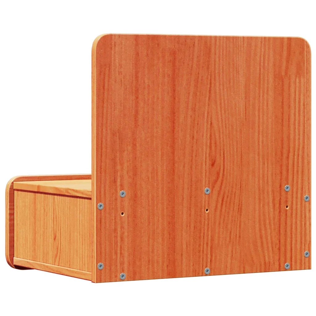 vidaXL Comodino con cassetto 2 pcs Cera marrone 44 x 32.5 x 40 cm