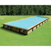 Piscina In Legno Rettangolare Northwood 1100 - 11,00 X 5,00 H1,40 M - Liner Blue