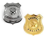 Set di Insegne della Polizia da 2 pezzi - Accessori per Giochi di Ruolo - Verifica Identità - Halloween - Fatto di Ferro - Costume della Polizia