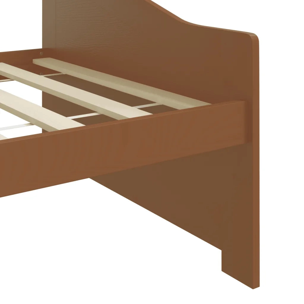 Divano Letto 3 Posti senza Materasso Ambrato in Pino 90x200 cm 322166