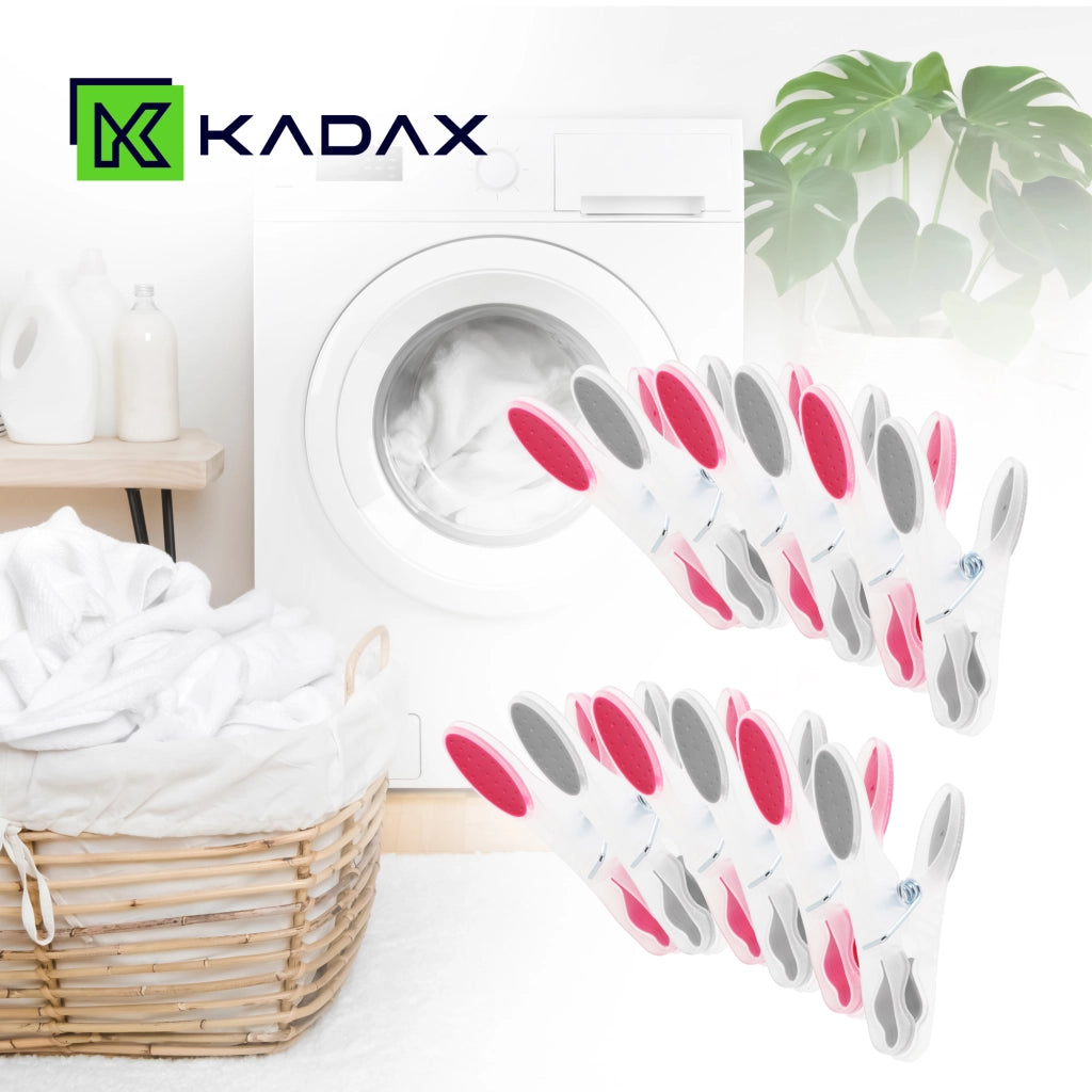 Mollette da bucato KADAX, Mollette per bucato, Fermagli per bucato, Rane resistenti, 12 pezzi