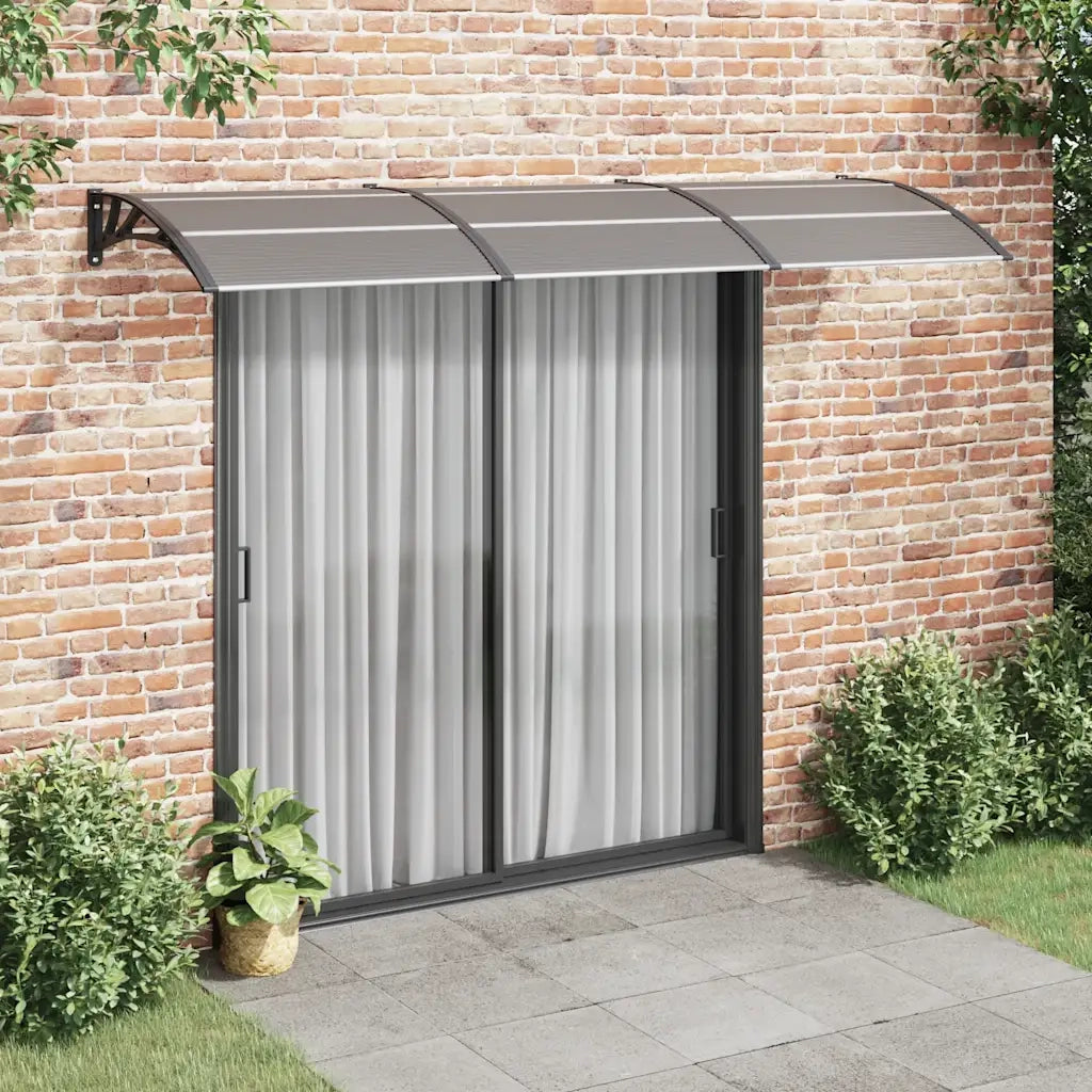 Tettoia per Porta Nera 300x75 cm Policarbonato CFW4354099