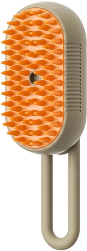 Borsetto per animali domestici - Spazzola per gatti con vapore - Spazzola per la cura dei gatti con funzione di vapore - 3-in-1 spray per gatti - Spazzola per cani e gatti - Spazzola elettrica per spray massaggi (color kaki)