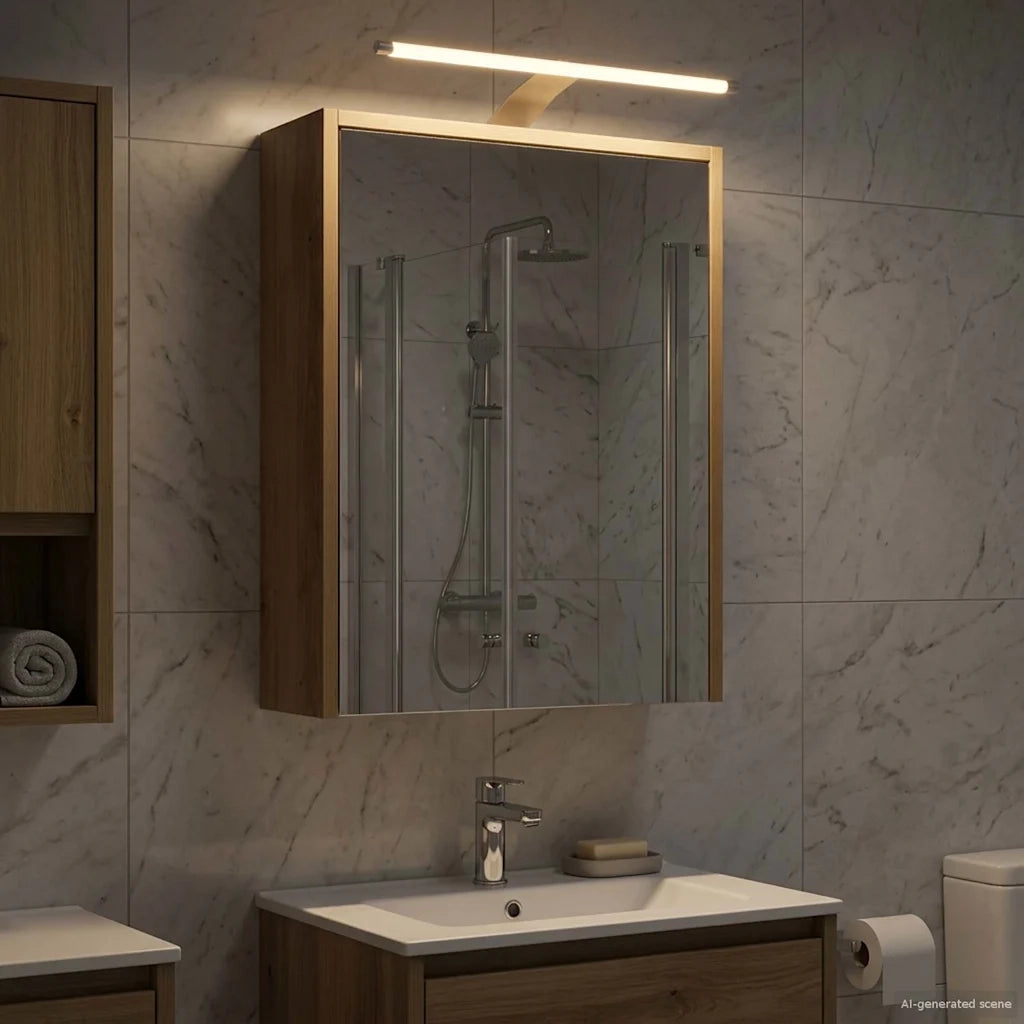 Mobiletto per specchio da bagno con porta Rovere Artigianale 889150