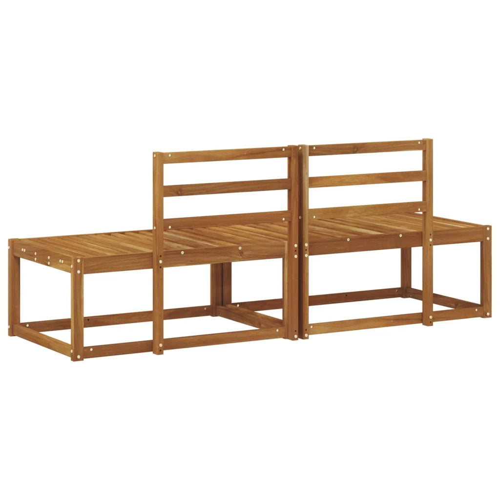 Divano da Esterno 2 Pezzo-Divano da Giardino-Divano componibile Naturale 182,5 x 63 x 73 cm