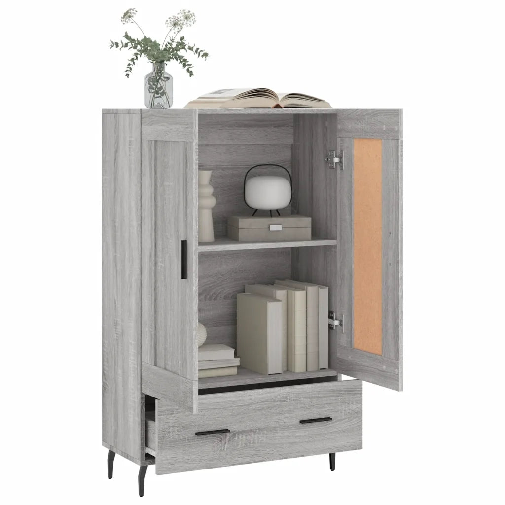 Credenza Grigio Sonoma 69,5x31x115 cm in Legno Multistrato 830346