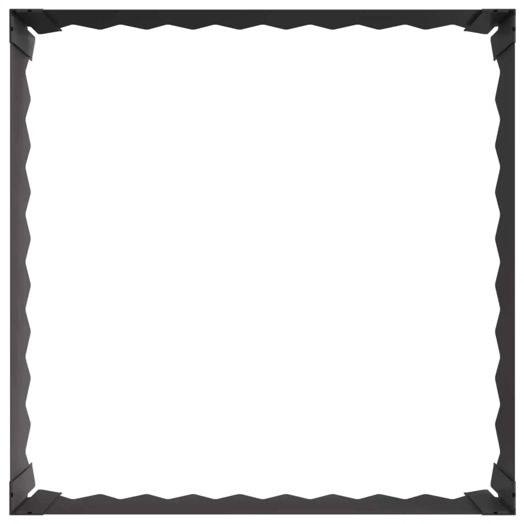 Bordura per Prato 4 pcs 60 x 60 x 20 cm Acciaio Nero 8008904