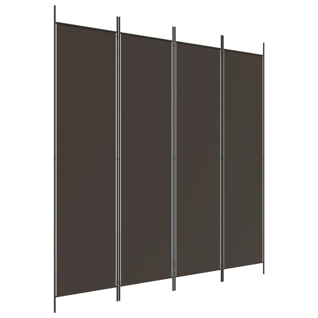 Divisorio a 4 Pannelli Marrone 200x200 cm in Tessutocod mxl 127646