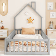 Letto a castello per bambini - Xylo - Grigio - 90x200 cm