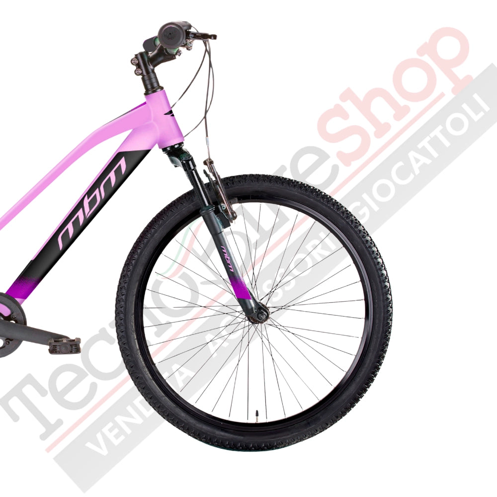 Bicicletta MTB Donna MBM District 26" con Cambio 7 Velocità-Rosa