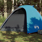 Tenda da Campeggio a Cupola per 4 Persone Blu Impermeabile 94336