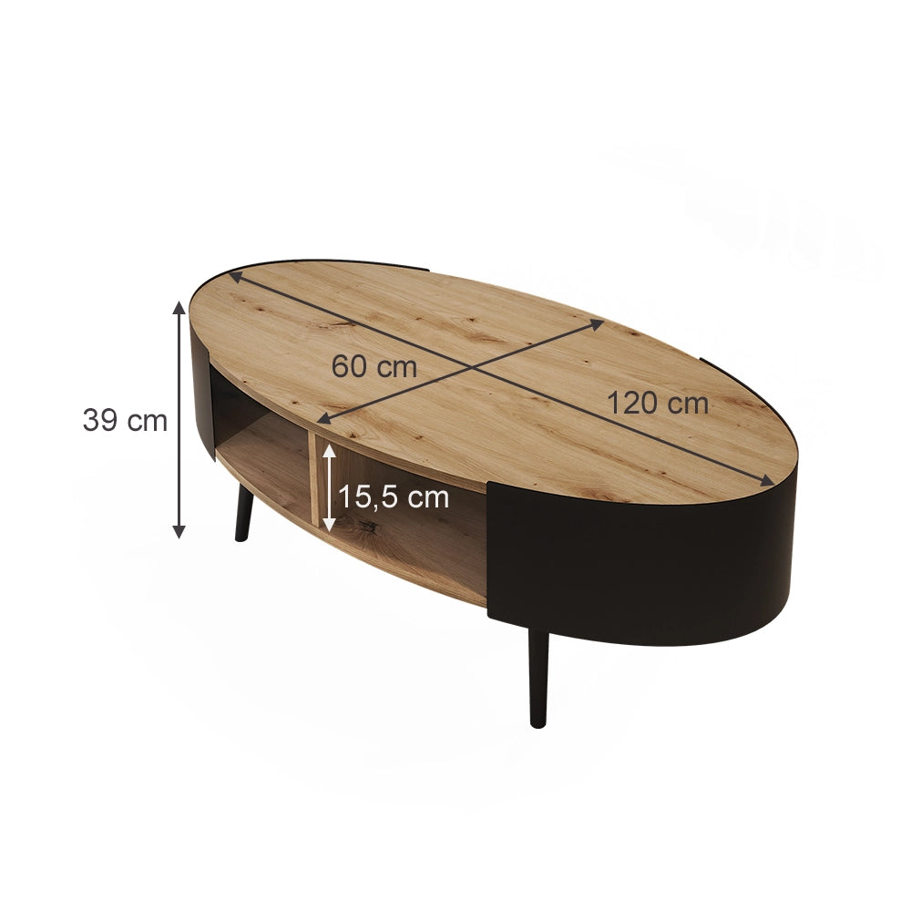 Vicco Tavolino Rovere 120 x 60 cm