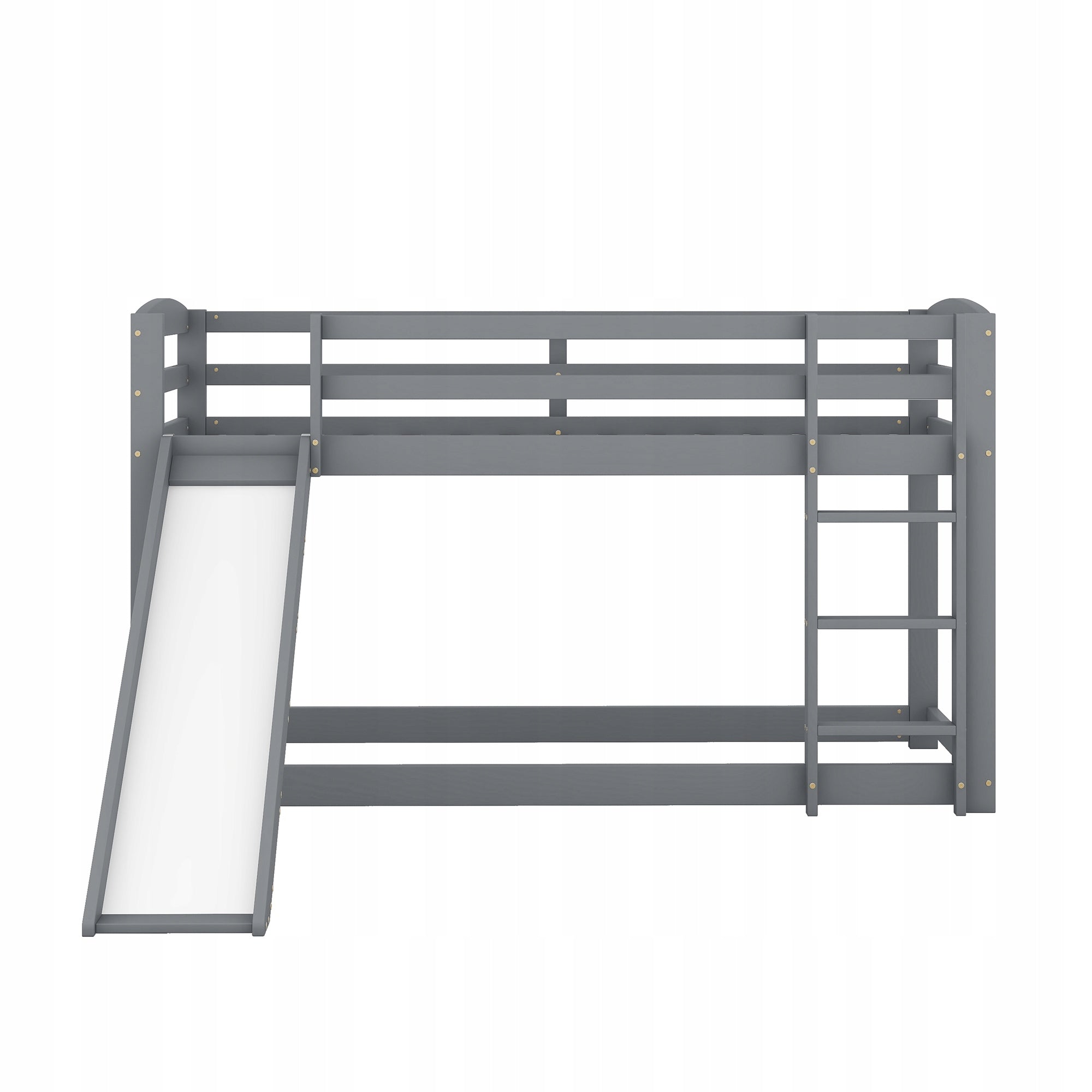 Letto a castello con scivolo - Xylo - 90x200 - Grigio
