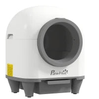 Lettiera Autopulente per Gatti 1-5 kg con Box per Fragranza e Sacchetti, in PP, 55.5x51x58.5 cm, Bianco e Grigio