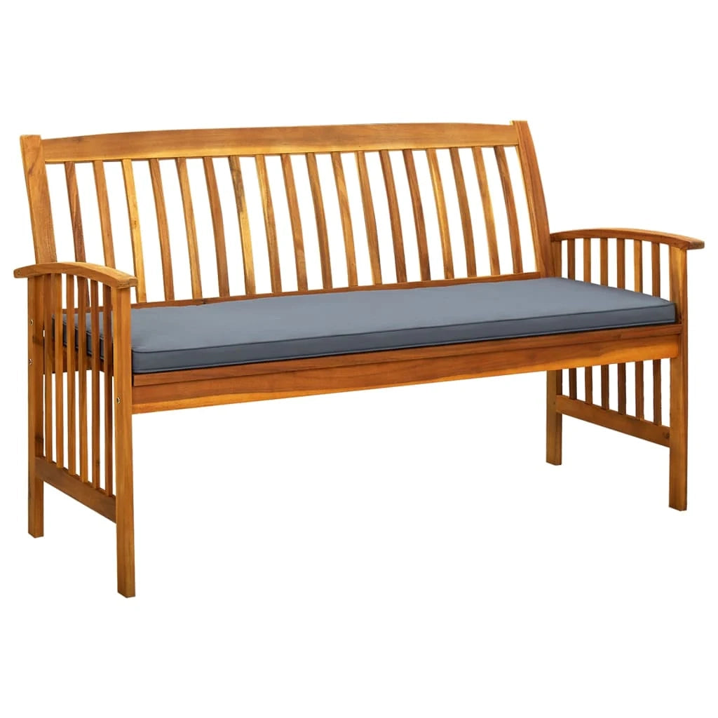 Panca da giardino mobili da esterno per patio terrazza con cuscino 147 cm legno massello di acacia 02_0011430