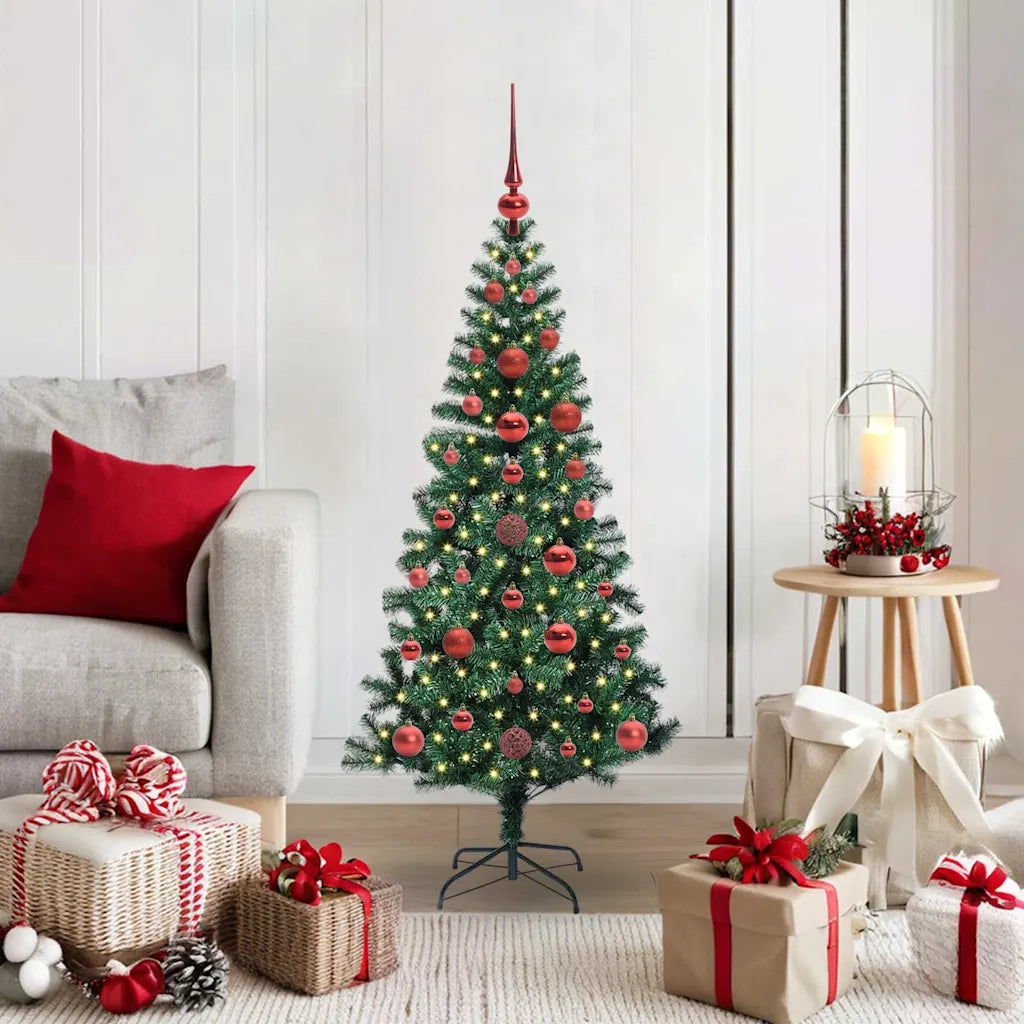 Albero di Natale | Decorazioni natalizie artificiale con luci integrate Verde 120 cm