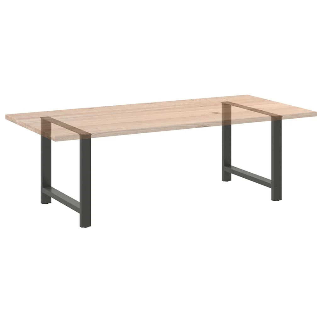 Set di 2 gambe regolabili per tavolo da pranzo moderno geometrico 90 x 72-73 cm in acciaio antracite 02_0057558