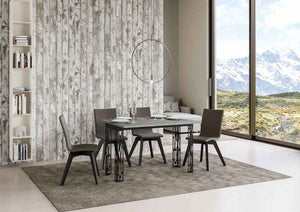 Tavolo Salvaspazio Allungabile 120/200x45/90x80/78 cm Ghibli Double Cemento