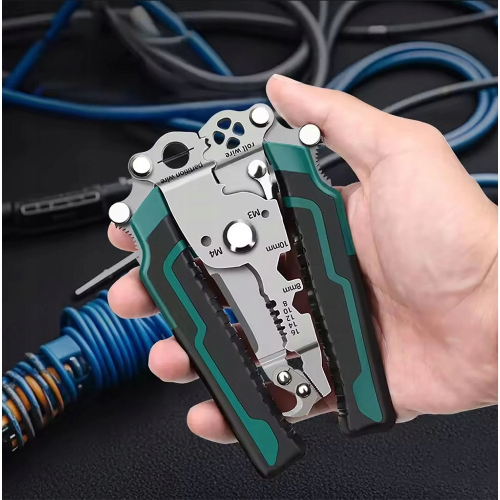 Multitool Pieghevole ProTool FoldX 13 in 1 – Acciaio Inossidabile, Impugnature Antiscivolo | Per Fili 6–18 mm