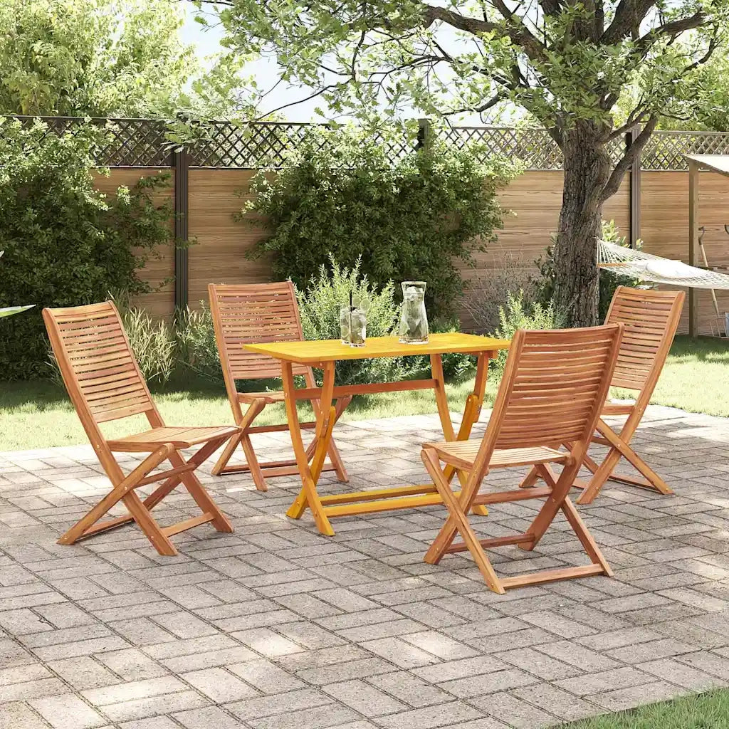 Set da Pranzo per Giardino con cuscino 5 pcs Marrone 3375762