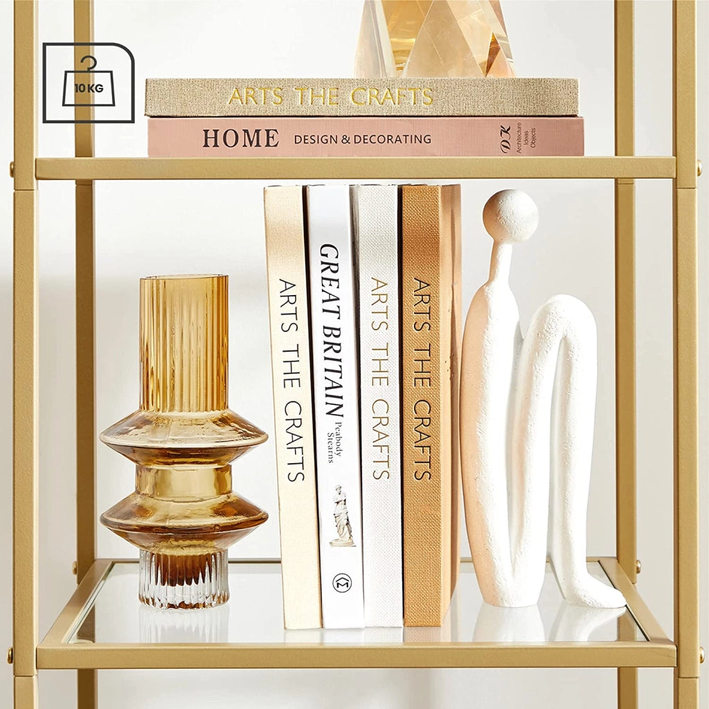 Libreria VALORA in vetro e acciaio dorato - LGT029A01
