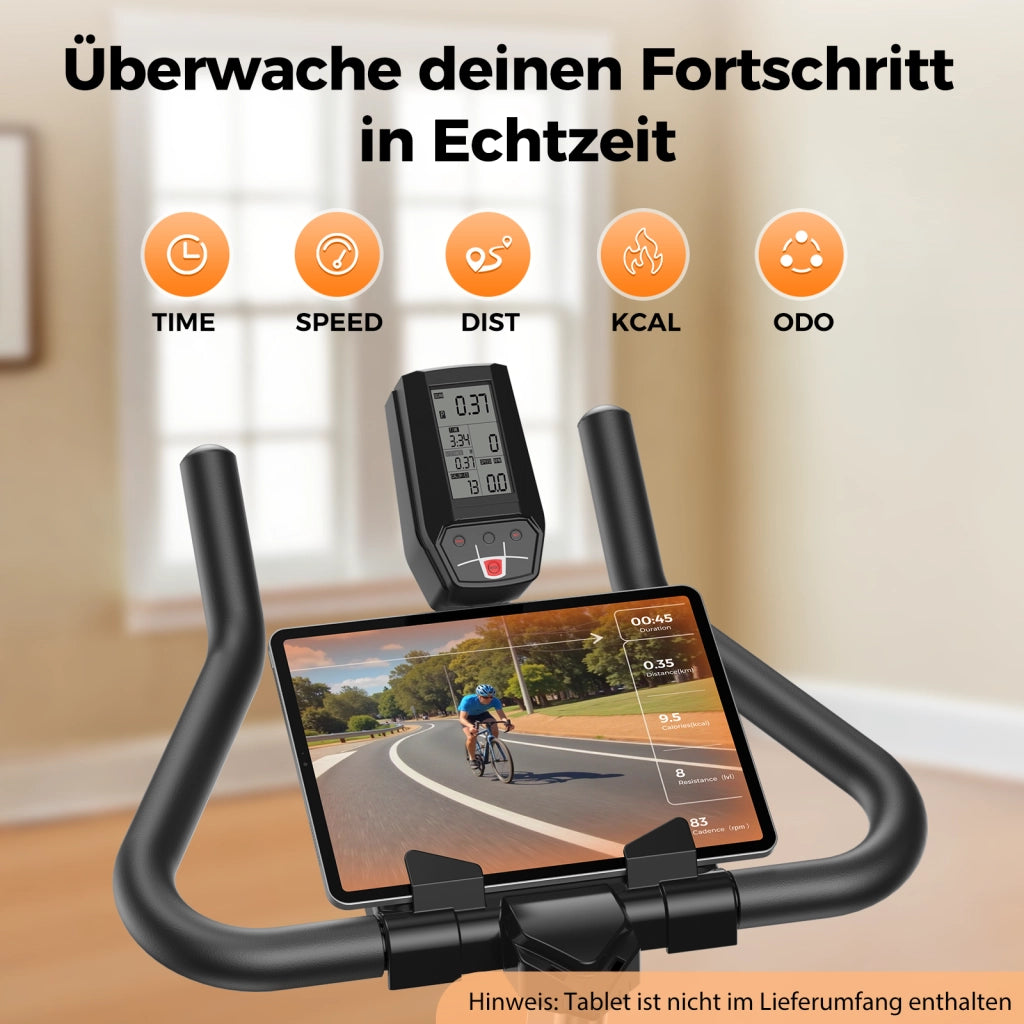 Bicicletta da spinning YOSUDA con resistenza magnetica ¨C zephmum ¨C Monitor LCD e supporto tablet