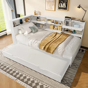 Divano letto - Xylo - 90x200cm testiera con contenitore, bianco