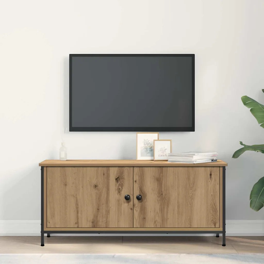 Mobile TV | Armadietto TV | Mobile Porta TV Rovere artigianale 100 x 35 x 45 cm Legno multistrato