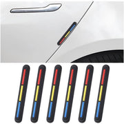 Protezione Anticras/Antibattimento Universale per Porte - 6 Pezzi - Materiale PVC-Rubber Compattato - Disegno a Tre Colori - Protezione per Porte