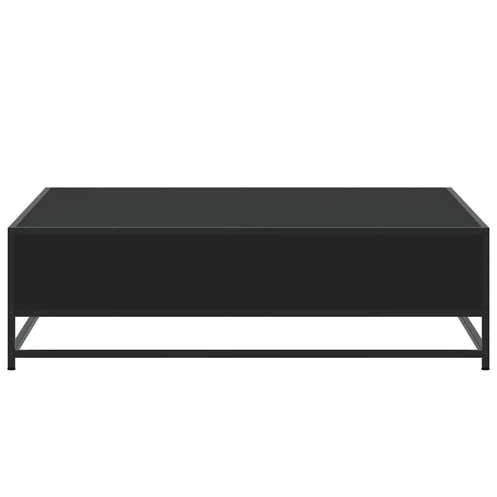 vidaXL Tavolino Nero 100x100x30 cm Legno in Truciolato e Metallo