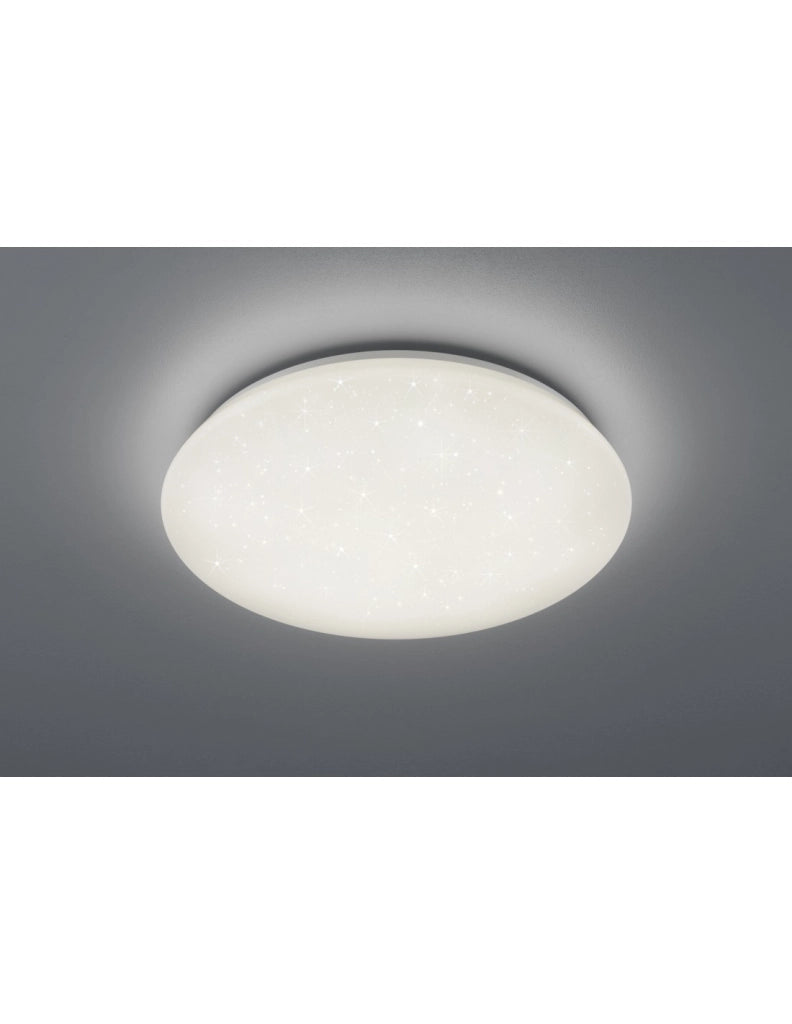 Plafoniera Led IP44 Dimmerabile Potz Bianco Glitter Ø50 cm Trio Lighting