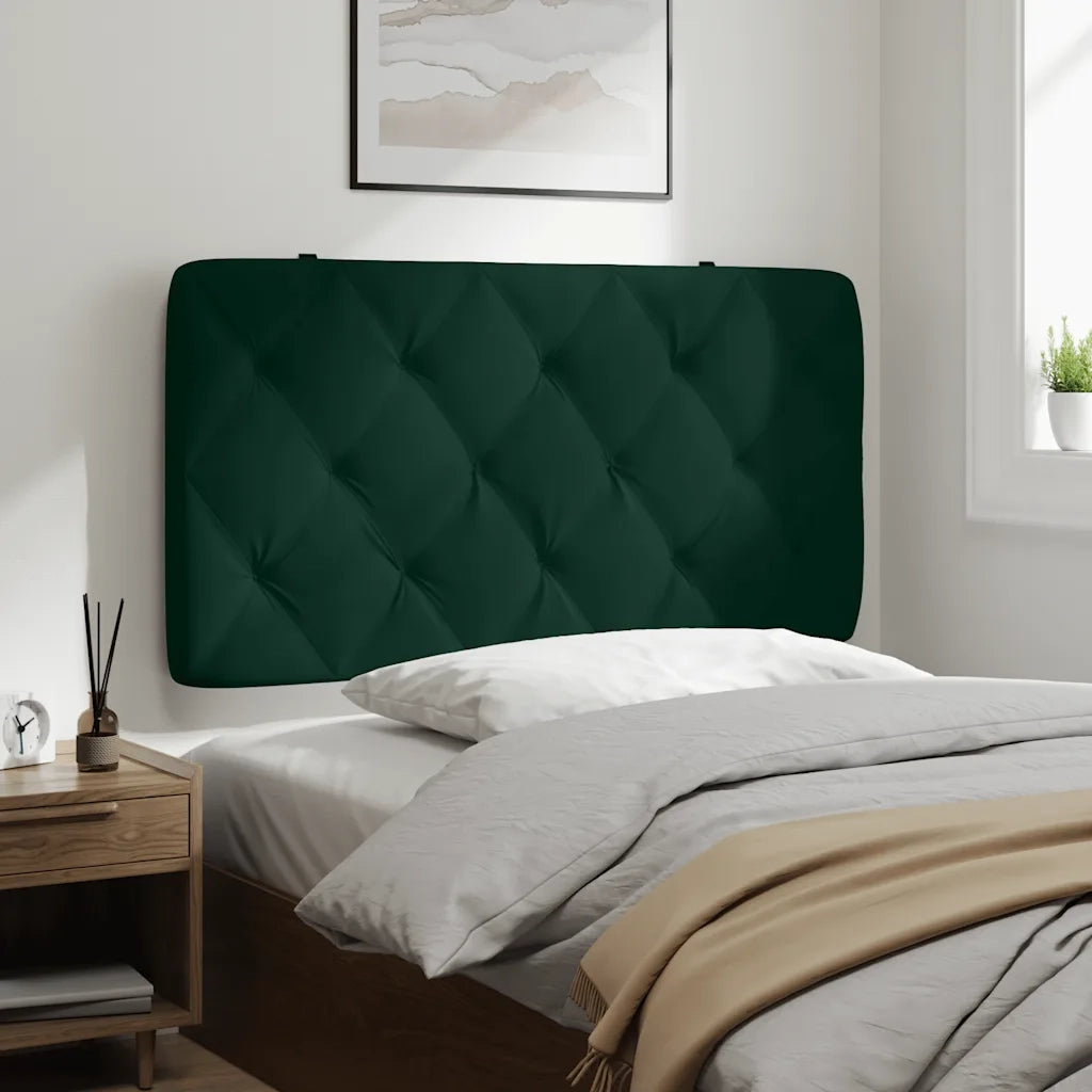 Cuscino Testiera Verde Scuro 100 cm in Velluto CFW3104731