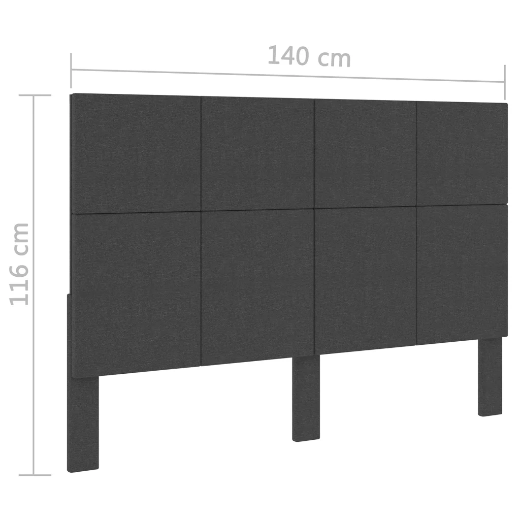 Testiera | Testata Letto Grigio Scuro in Tessuto 140x200 cm