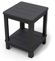 Tavolino da Giardino 40,5x40,5x52 cm in Resina Keter Deluxe Side Antracite
