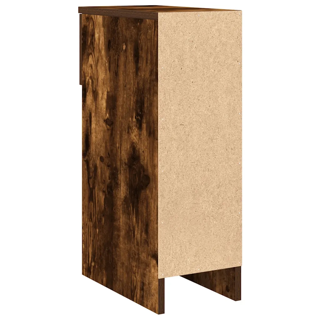 Comodino con Cassetto Rovere Fumo 20x36x60 cm 858703