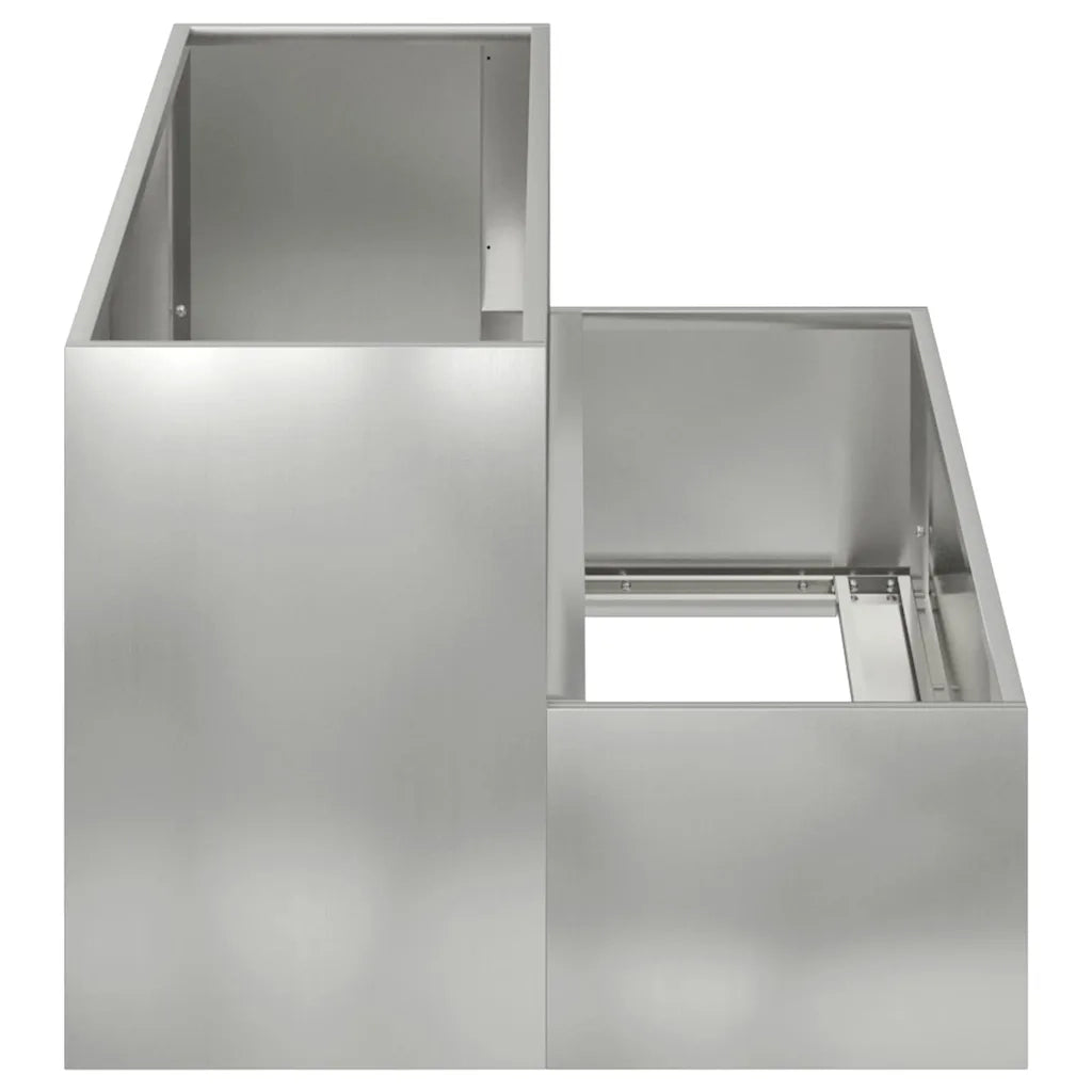 Fioriere | Cassetta per fiori | Vaso da giardino Argento 100 x 60 x 45 cm Acciaio zincato