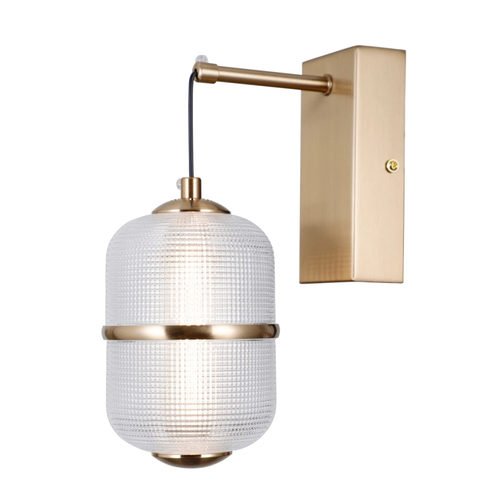Applique ALANI ottone oro vetro traforato LED 6W Italux
