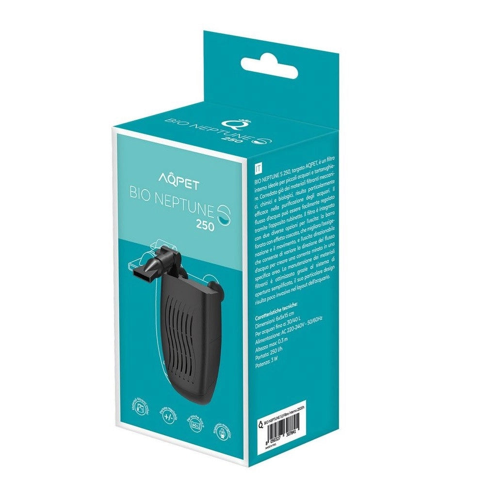 Aqpet Bioneptune S 250 l/h - filtro interno per acquari fino a 40 litri