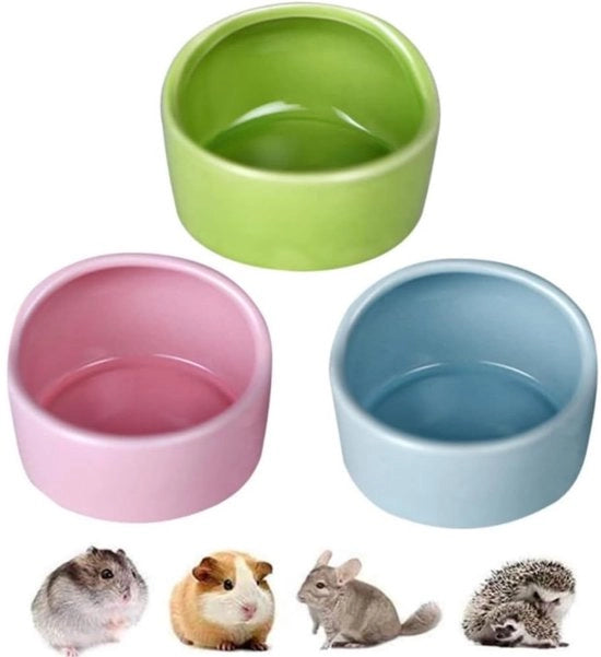 Accessori alimentari per piccoli roditori - Ciotole ceramiche per hamster - Design ergonomico - Piccola dimensione - Inerte - Ideale per piccoli animali da compagnia