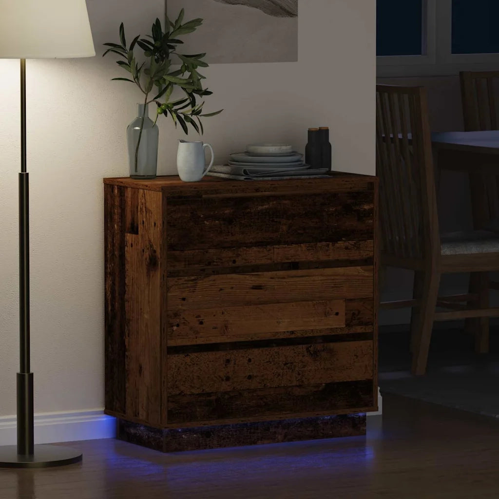 Comodino | Armadio da Notte | Mobiletto da notte con cassetto Legno vecchio 71 x 34,5 x 75 cm
