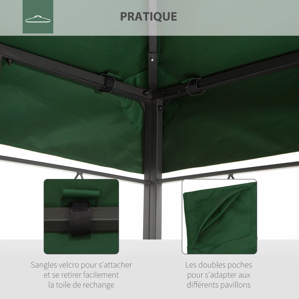Tenda da giardino 3x4 m ¨C zephmum ¨C verde polyester 180 g/m2