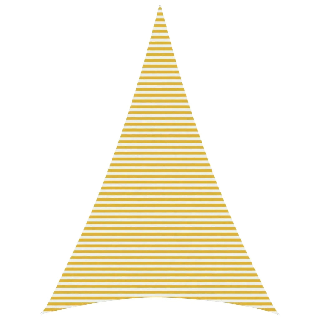 Vela Parasole | Telo Ombra | Vela da ombra 5 x 7 x 7 m HDPE Triangolare Giallo e Bianco