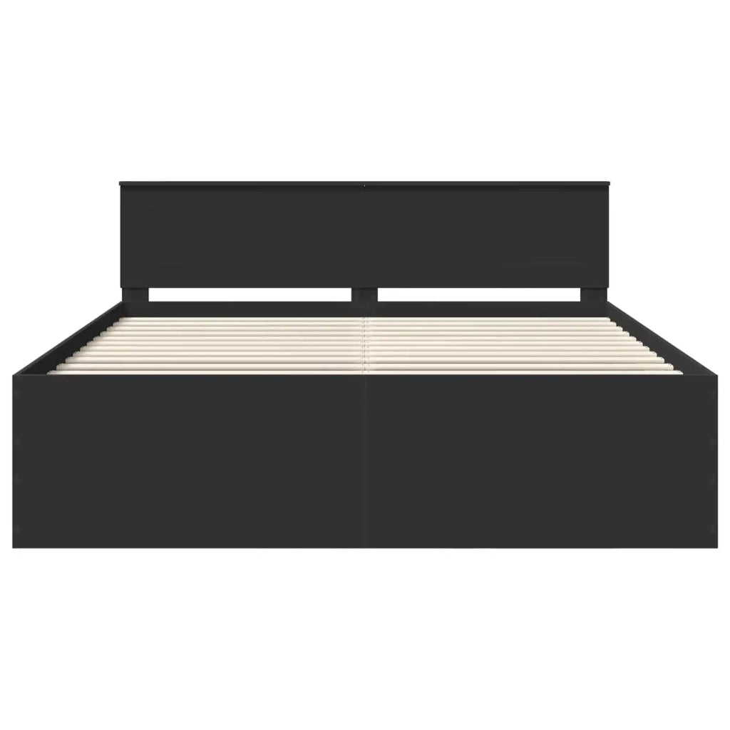 Struttura del letto Nero 200 x 200 cm Legno multistrato