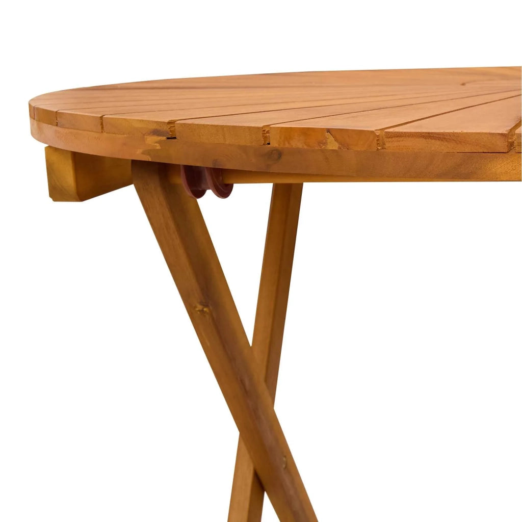 Tavolo da Giardino Pieghevole Naturale Ø70 x 75 cm 42024979