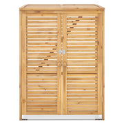 Riparo per bidoni 86 x 70 x 114 cm con coperchio incernierato e ventilazione stile di design in legno di abete naturale 20_0010019