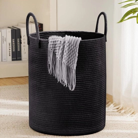 Wastino pieghevole - Grande contenitore di stuoia per la spazzatura - Wastino nero per la spazzatura - 38 x 50 cm (l x a)